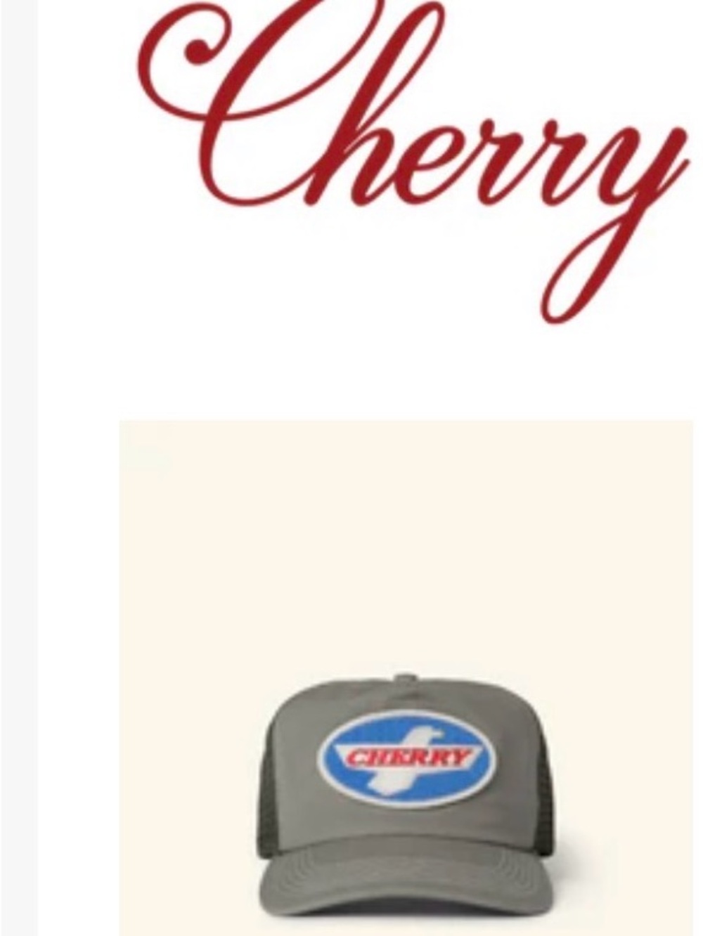 Cherry LA Gray and Blue Logo Trucker Hat